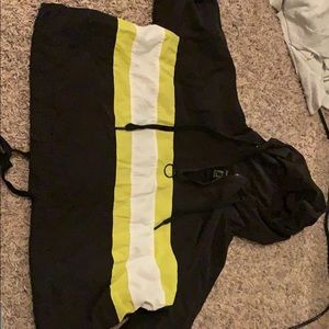 Cropped retro hooded sweatshirt